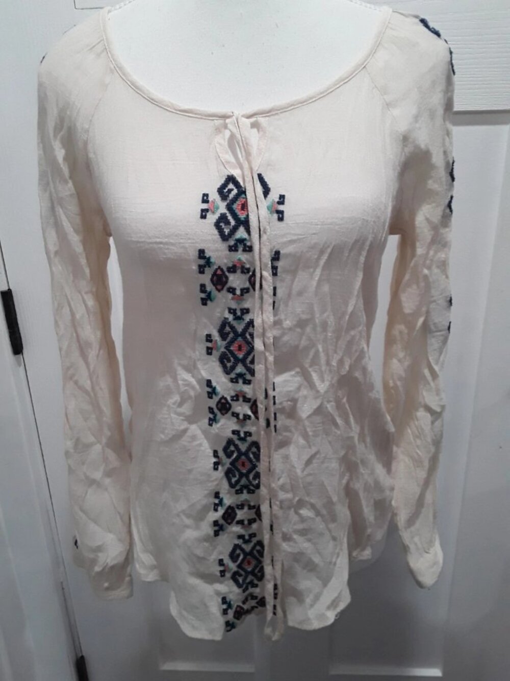 Blu Pepper Women Embroided Top Shirt Size Small